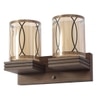Eliante Wooden Wall Lights Wood & Glass Material Dark Brown & Champaign Finish