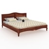 Cartier Solid Wood Queen Size Non Storage Bed In Brown Finish