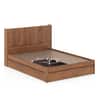 Koro  Solid Wood King Size Box Storage Bed In Amber Walnut Finish