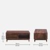 Pike Rectangular Solid Wood Coffee Table In Teak Finish