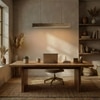 Slimline 36 Beige Solid Wood Single Hanging Light