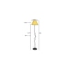 Jagger Yellow Fabric Floor Lamp with Black Iron Base