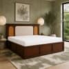 Virasat Solid Wood Comfort King Bed Box Storage Provincial Teak Finish Mattress 72 x 78 Inches