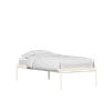 Pinner Metal Non Storage Single Bed in Glossy Ivory Finish