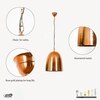 Malia Rose Gold Hammered Metal Pendant Light