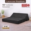 Usha Shriram Folding 2 Seater Double Foam Fold Out Sofa Cum Bed in Dark Grey Colour