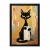 The Castle Decor Funny Black Cat Toilet Paper Wall Art 8x12 Inch