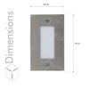 Ankle Square Led Outdoor Foot Light In Aluminum Grey Finish
