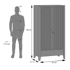 Toledo Solid Wood 2 Door Wardrobe In Amber Walnut Finish