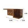 Preston Wooden Wall Shelf Organiser With Key Holders