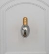 Zen Single Light Wall Fitting In Brass Finish Metal With Gray Glass