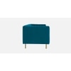 Caraven Fabric Sofa (Teal Blue)