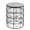 Metalsmith Solid Wood Side Table in Black Powder Finish