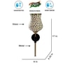 Devansh Metal Electric Wall Light in Black Colour with Multi Shade Count of 1 Light