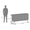 Sahara Solid Wood Sideboard In Dark Chestnut Finish