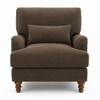 Dexter Boucle Fabric Lounge Chair in Brown Colour
