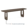 Aero Solid Wood Dining Bench In Danish Walnut Finish