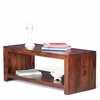 Kassel Sheesham Wood Contemporary Rectangle Coffee Table In Honey Oak Finish