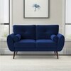 Faro Velvet 2 Seater Sofa in Navy Blue Colour