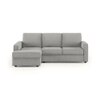 Apollo Compact Sofa (Colour : Vapour Grey, Cushion : Hard, Back Type : Regular, Seating Capacity : Left Aligned 2 Seater + Left Aligned Chaise + Ottoman)