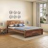 Durban Solid Wood King Size Non Storage Bed In Teak Finish