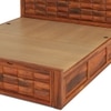 Shashi Solid Wood King Size Bed With Box & Front Drawer Storage Bed In Honey Oak Finish