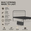 Hampton Metal Non Storage Single Bed in Satin Black Finish