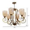 Eliante Chandelier, 6-Light Mild Steel Hanging Ceiling Fixture, Modern Lighting For Living Room Or Dining Room