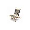 Natwest Sheesham Wood Relaxing Maachi Chair in Black & White Canning