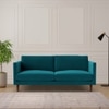 Tharoli Velvet 2 Seater Sofa Teal in Blue Colour