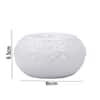 White Antique Designed Round Candle Holder in White Colour