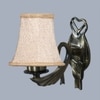 Devansh Gold Antique Wall Mounted Lamp With Beige Jute Shade