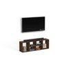 Petel Engineered Wood TV Entertainment Unit/Versatile Adjustable TV Stand & Storage Unit with 6 Compartments & Adjustable L-Shaped Shelves DIY Ideal Upto 65 Inches TV (Brown Maple)