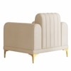 Josbert Velvet 1 Seater  Sofa In Cream Colour