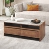 Tavo Solid Wood and Toronto Coffee Table In Antique Amber Finish
