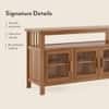 Rhodes 3 Door Solid Wood Sideboard in Amber Walnut Finish