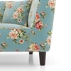 Janet 2 Seater Fabric Loveseat In Dusty Teal Glamour Colour