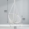 Swingzy Cotton Round Swing for Adults White Without Accessories