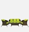 Paris 3+1+1 Seater Wicker Sofa Set in Brown Colour