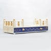 D'Dass White Mdf and Sheesham Wooden Temple For Pooja