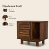Terence Solid Wood Bedside Table in Teak Finish