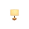 Emersyn off-white cotton & solid wood table lamp