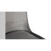 Rosslyn wood Set of 2 Dining Chairs in Iron Grey Velvet Upholstery with MAHAGONY FINISH