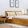 Hexa Engineered Wood Modern King Bed With Headboard With Storage In Giant Wood