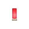 Wallice Red cotton table lamp with White Brushed wood base