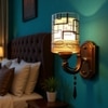 Eliante Modern Wall Lights Mild Steel & Glass Material Antique & Champaign Finish