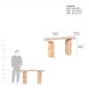 Nouve Engineered Wood Console Table in Beige Colour