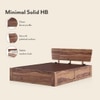 Marieta Solid Wood Queen Size Hydraulic Storage Bed In Teak Finish