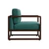 Aura Boucle Fabric Arm Chair in Green Colour