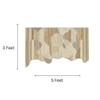 Abstract Handmade Natural Wool Wall Art Beige Geometric Textured 5 x 3 Feet